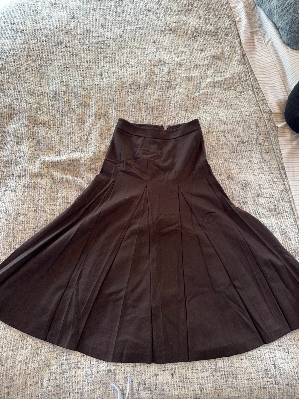 Prada Brown Wool Skirt with Panel Seams